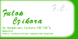 fulop czikora business card